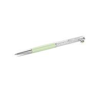 Swarovski Stylo à bille Crystalline, Trèfle à quatre feuilles, Vert, Laqué vert, métal chromé