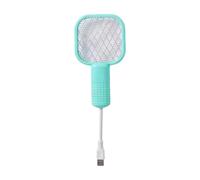 Swatter rechargeable : une raquette électrique à main avec grille de protection, anti-insectes double fonction et lampe pour le salon, le jardin, les voyages |