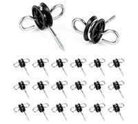 SWAWIS 20 Pièces Isolateur de Clôture Électrique, PP Matériau, Isolateurs Annulaires à Double Crochet avec 6x28mm Vis , pour Fils Câbles Filaments, Facile à Fixer, Fournit une Protection Isolante