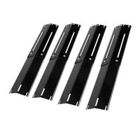 SWAWIS 4 Set 29.8-53.3cm Plaque Chauffante Universelle pour Grill Noir | Acier Inoxydable 430 Dompteur de Flammes Réglable pour BBQ, pour Landmann Outback Brinkmann