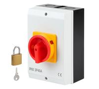 SWAWIS 40A Interrupteur Principal 3 Pôles, Contacts en Argent Pur, IP65 | Pompe de Vidange pour Climatiseur 21dB Silencieuse avec 60ml Réservoir d'Eau, Débit Max 24L/h, pour Climatiseurs 8kW