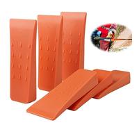 SWAWIS 6 Pièces Orange D'Abattage pour Tronçonneuse 15,2x6.6x2,5cm | Coin Abattage ABS Plastique, Cale Dabattage pour l'Abattage Contrôlé des Arbres, Coins D'Arbres