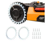 SWAWIS Pointes de Traction Métal Ø225mm, Amélioration de Traction | Robotic Lawnmower Spikes avec 14 Vis Compatible avec Worx Landroid L Modèle WR153E WR155E WR147E.1 WR148E