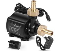SWAWIS Pompe Immergée 12V 800L/H 4,5M Régulation Vitesse - Vide Cave Adaptateur Secteur Pompe Eau Aquarium Système Circulation