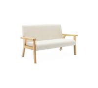 swe anquette canapé Enfant en Bois et Tissu Bouclette. Isak. L 84 x P 43.5 x H 50cm