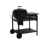 swe arbecue rond charbon de bois acier émaillé Ø53cm. grill noir avec chariot - Maurice