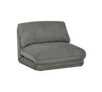 swe hauffeuse Matelas Gris Convertible Velours côtelé Grosse côte 1 Place Cosy