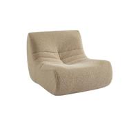 swe hauffeuse Tissu Effet Alpaca 1 Place. Beige. Style Contemporain. L 91 x P 105 x H 72cm
