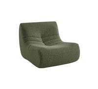 swe hauffeuse Tissu Effet Alpaca 1 Place. Kaki. Style Contemporain. L 91 x P 105 x H 72cm