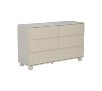 swe ommode enfant décor bois laqué 6 tiroirs beige - Noushka