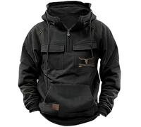 Sweat à capuche 3XL avec poches zippées pour homme et capuche, Noir , XL