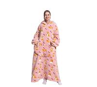 Sweat à Capuche Couverture extra-long, TV Plaid Sherpa Peluche à Manches | Pull Capuchon Modèle unisexe pour femmes et hommes, doublure polaire douce et chaude, poche kangourou