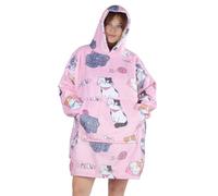 Sweat à Capuche Couverture Portable Femme Homme Pull Plaid à Manche | Wearable Blanket Hoodie Douce Chaude Sherpa Vert Pullover avec Manche et Poche Cadeau Noël Pour Adulte Adolescents Hiver