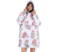 Sweat à Capuche Couverture Portable Femme Homme Pull Plaid à Manche | Wearable Blanket Hoodie Douce Chaude Sherpa Vert Pullover avec Manche et Poche Cadeau Noël Pour Adulte Adolescents Hiver