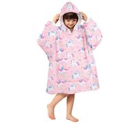 Sweat à Capuche Couverture Portable Femme Homme Pull Plaid à Manche | Wearable Blanket Hoodie Douce Chaude Sherpa Vert Pullover avec Manche et Poche Cadeau Noël Pour Adulte Adolescents Hiver