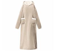vidaXL Sweat à capuche couverture Beige l Polaire et flanelle