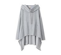 Sweat à capuche décontracté à manches longues pour femme - Veste à capuche, gris, 3XL