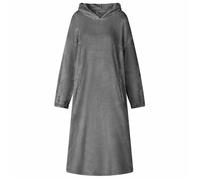Sweat à capuche en flanelle - vidaXL - Gris foncé - 120x73 cm - Flanelle douce - Capuche extra chaude - Poche pratique