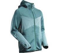 Sweat à capuche en polaire avec fermeture éclair Vert forêt clair, taille XS MASCOT 22603-681-35
