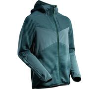 Sweat à capuche en polaire avec fermeture éclair Vert forêt, taille XL MASCOT 22603-681-34