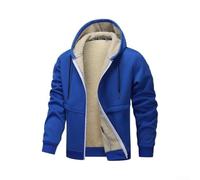 Sweat à Capuche Homme Polaire Épais Fermeture Zip Solide | Polaire épaisse douce, isolation thermique supérieure, idéal pour les jours froids d'hiver