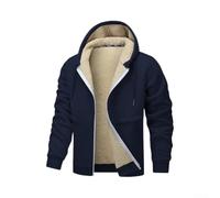 Sweat à Capuche Homme Polaire Épais Fermeture Zip Solide | Polaire épaisse douce, isolation thermique supérieure, idéal pour les jours froids d'hiver