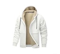 Sweat à Capuche Homme Polaire Épais Fermeture Zip Solide | Polaire épaisse douce, isolation thermique supérieure, idéal pour les jours froids d'hiver