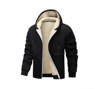 Sweat à Capuche Homme Polaire Épais Fermeture Zip Solide | Polaire épaisse douce, isolation thermique supérieure, idéal pour les jours froids d'hiver