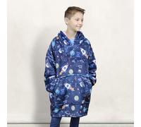 Sweat plaid à capuche couverture pull - Sherpa et flanelle - Enfant - Espace - Vivezen