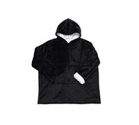 Sweat à Capuche Plaid Ultra Doux Noir Intérieur Sherpa - SANJI -