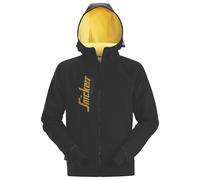 Sweat à capuche zippé avec logo Snickers noir/jaune taille XXXL