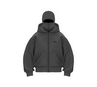 Sweat à capuche zippé pour femme - Cagoule britannique - Double capuche en polaire avec fermeture éclair, GY1., XL