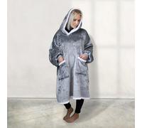 Sweat capuche + poches - sherpa flanelle