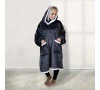 Sweat capuche + poches - sherpa flanelle