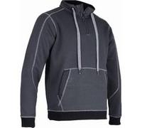 Sweat col montant zippé Gris/Noir LMA COFFRE - Taille S - 8049 G