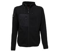 U-Power Sweat de travail zippé RAINBOW capuche réglable, polaire douce Black Carbon XL