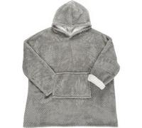 Plaid Sweat à Capuche Nid d'Abeille 85x118cm Gris
