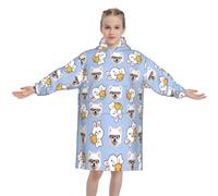 Sweat Plaid Enfant Personnalisable - Avec Texte/Image/Photo, Couverture à Capuche Enfant PersonnaliséE, Sweat Plaid Doux Et Chaud, Confortable & Tendance, Enfants garçon Filles