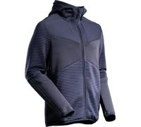 Sweat-shirt à capuche en polaire avec fermeture éclair Bleu noir, taille L MASCOT 22603-681-010