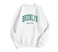 Sweat-Shirt À Col Rond pour Homme, Sweat-Shirt à Manches Longues et col Rond pour Homme et Femme, Pull-Over avec Lettres imprimées, pour l'entraînement Quotidien à la Maison et en Plein air