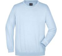 Sweat-shirt classique confort à col rond bleu clair, taille S