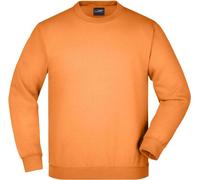 Sweat-shirt classique confort à col rond orange, taille S
