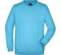 Sweat-shirt classique confort à col rond turquoise, taille XXL