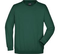 Sweat-shirt classique confort à col rond vert foncé, taille 4XL