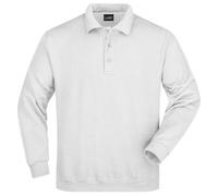Sweat-Shirt Col Polo - Homme - Jn041 - Blanc