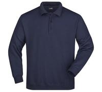 Sweat-Shirt Col Polo - Homme - Jn041 - Bleu Marine