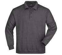 Sweat-Shirt Col Polo - Homme - Jn041 - Gris Carbone