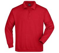 Sweat-Shirt Col Polo - Homme - Jn041 - Rouge
