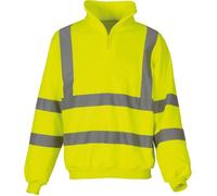 Sweat-shirt de travail col zippé haute visibilité Yoko - Jaune M