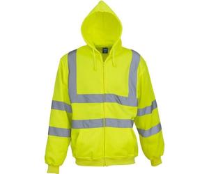 Sweat-shirt de travail zippé à capuche Yoko haute visibilité - Jaune Fluo S